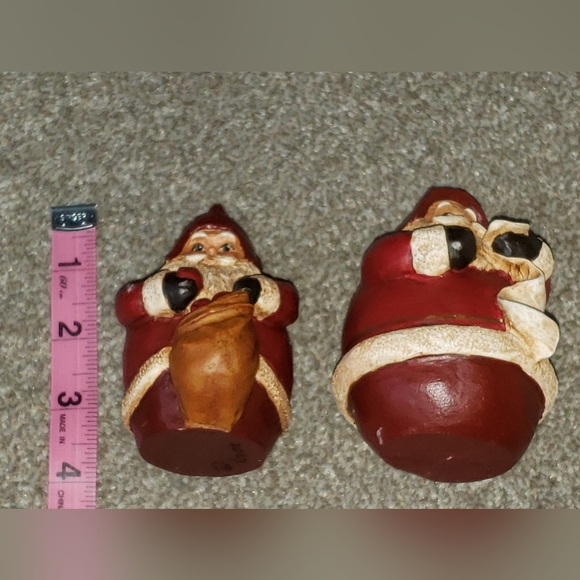 Jim Shore VERY RARE Vintage Santa's set of 2  signed - Picture 7 of 7